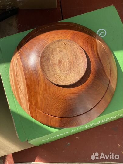 Салатник блюдо из массива дерева 35х10 см