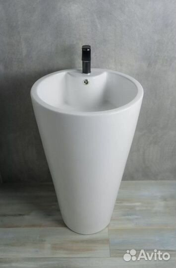 Напольная белая раковина для ванной Gid Nb136