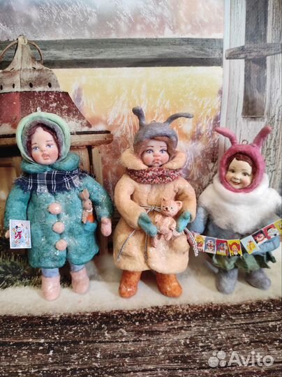 Ватные Елочные игрушки