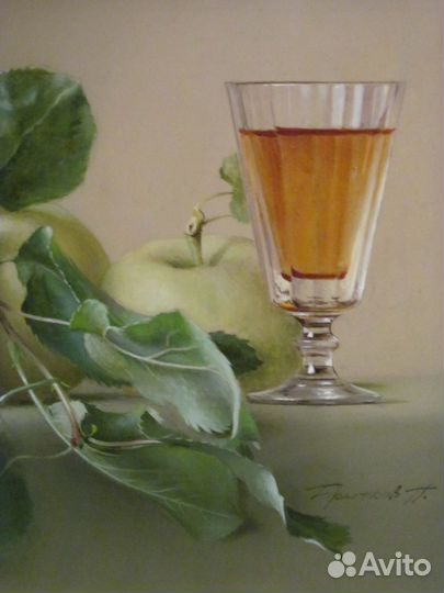 Натюрморт с яблоками Живопись Холст Оригинал