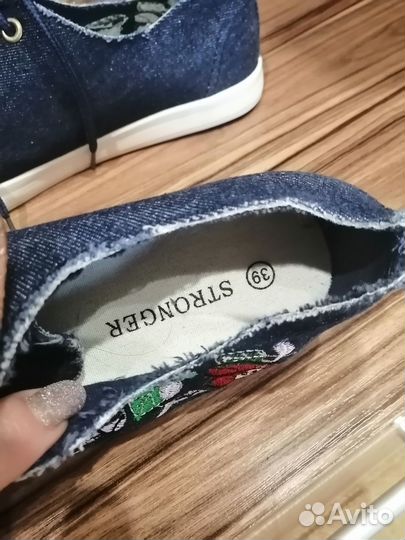 Кеды джинсовые