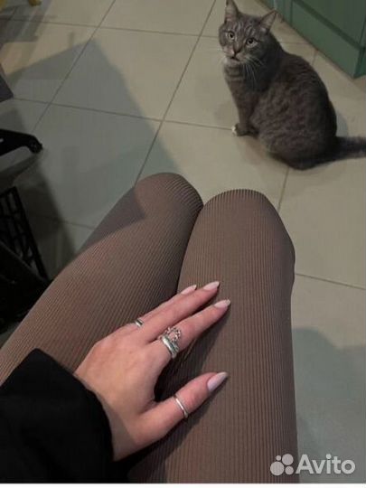 Легенсы лосины в рубчик