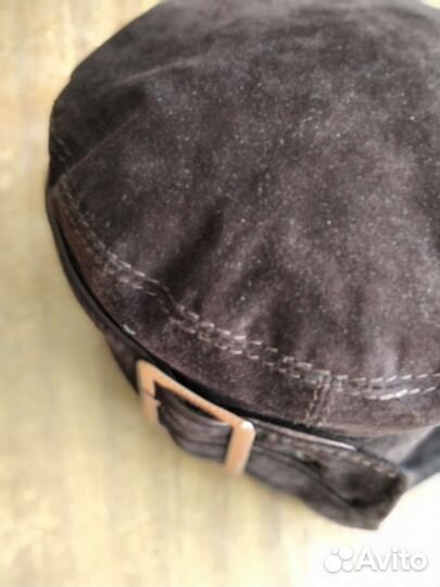 Шапка женская натуральная кожа замша