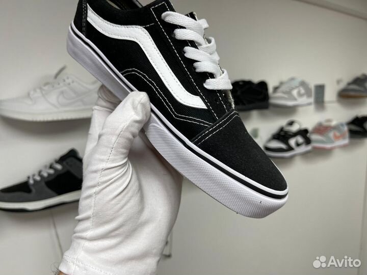 Кеды Vans Old Skool кроссовки черно-белые