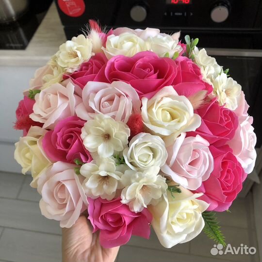 Букет из мыльных роз