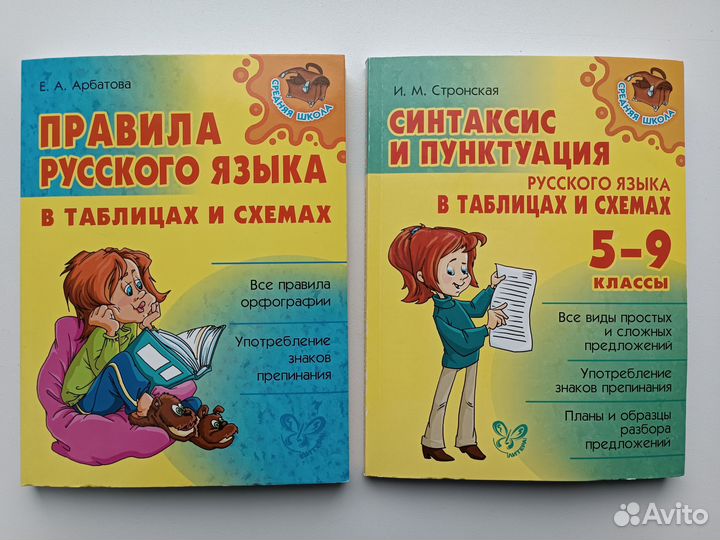 Сборники с правилами по русскому языку