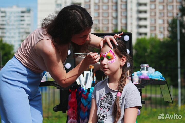 Бьюти-бар, аквагрим,канеколон на детские праздники