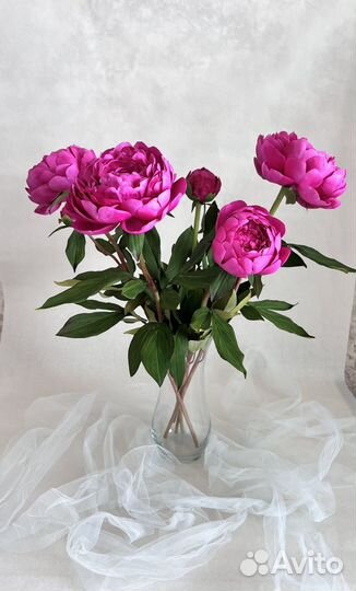 Искусственные пионы ручной работы