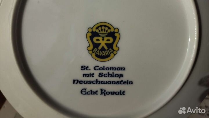 Тарелка Bavaria Рождество 1989г Церкви Германии