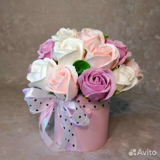 Букет роз из мыла