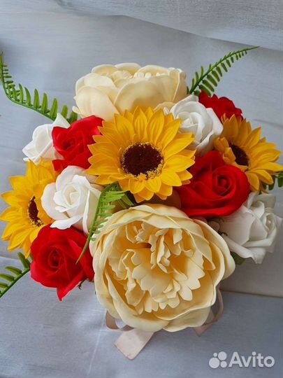 Букеты из мыльных цветов