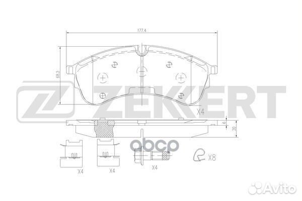 Колодки торм. диск. передн. VW Crafter 30-50 II