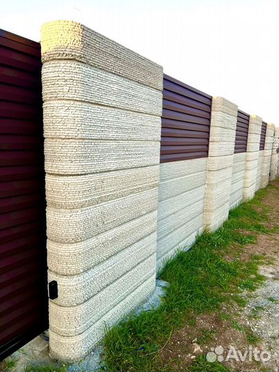 Забор крафтовый бетонный на 3D принтере