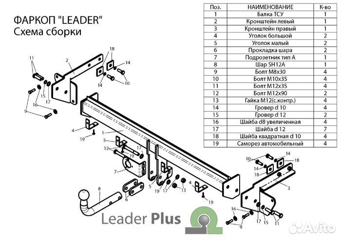 Фаркоп на Фольксваген Шаран