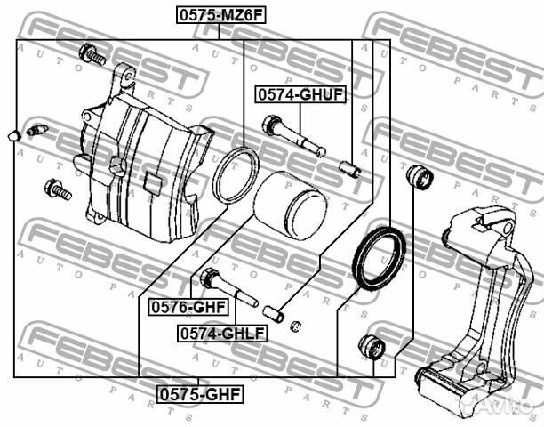 Втулка направляющая суппорта тормозного переднего
