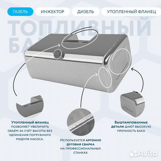 Топливные баки Газель Некст до 210 литров