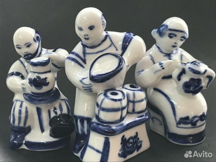 Гжель фарфоровые статуэтки мастеров