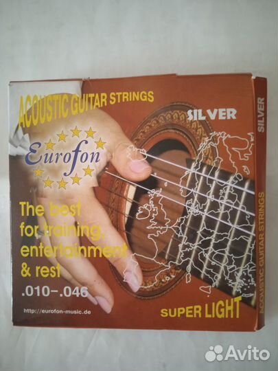Струны для акустической гитары eurofon