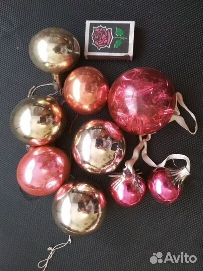 Советские ёлочные игрушки, на прищепках конфетти