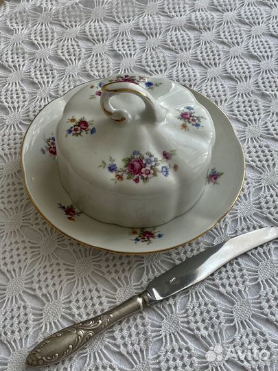 Масленка Chodziez польский фарфор 60-е гг