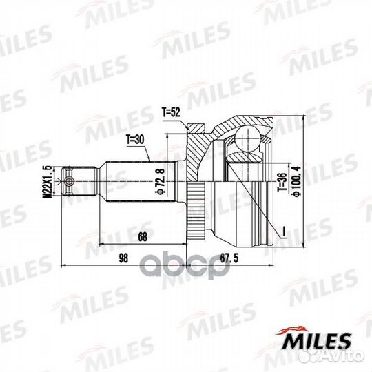 ШРУС наружный hyundai santa FE II/KIA sorento II