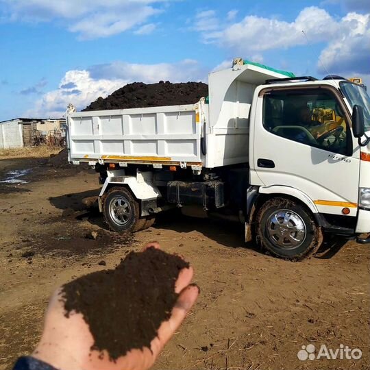 Чернозем, земля плодородная, перегной для огорода