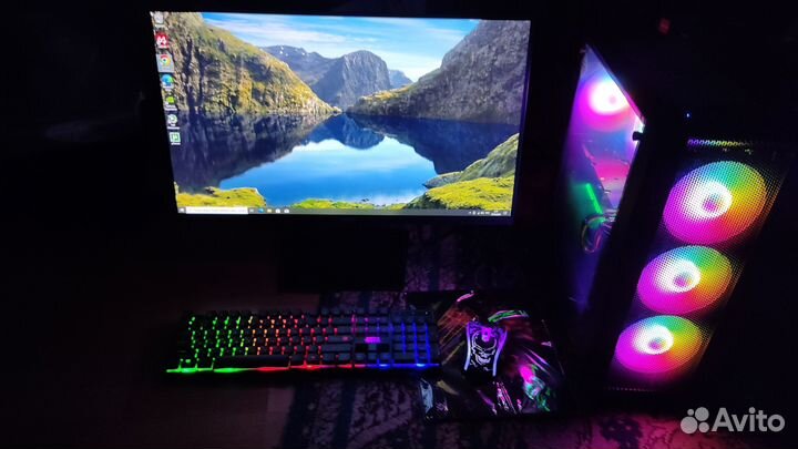 Новый игровой мощный комп 12100F 2060/1070Ti