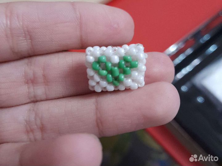 Картинка-с сердцем, из бисера