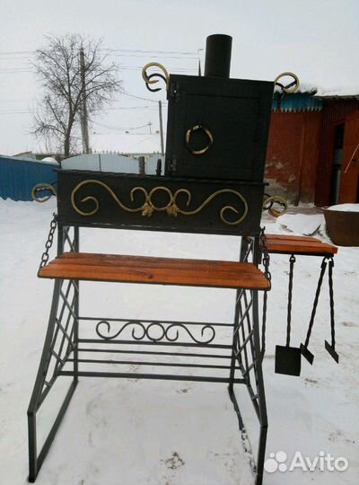 Мангал + коптильня