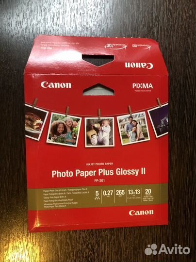 Фотобумага canon plus glossy II размер 13х13