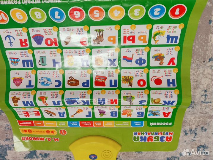 Азбука русско-английская обучающий плакат