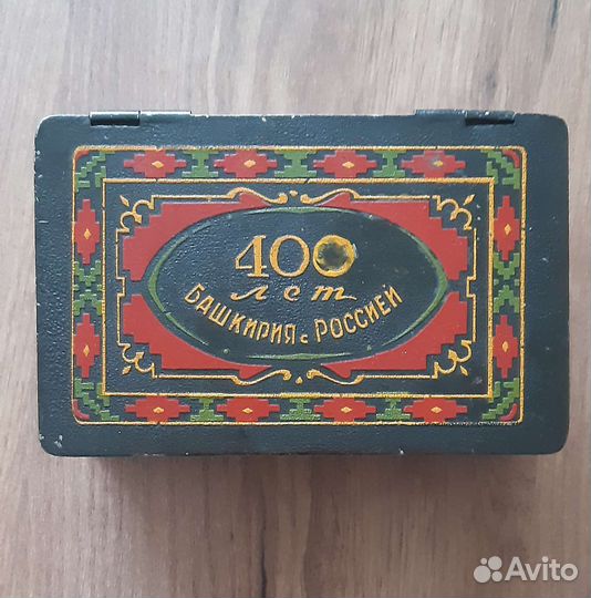 Шкатулка металл ручная роспись СССР 1957 год