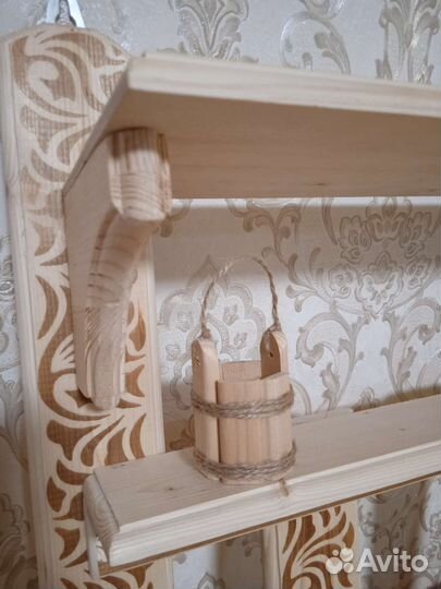 Вешалка- полка для бани