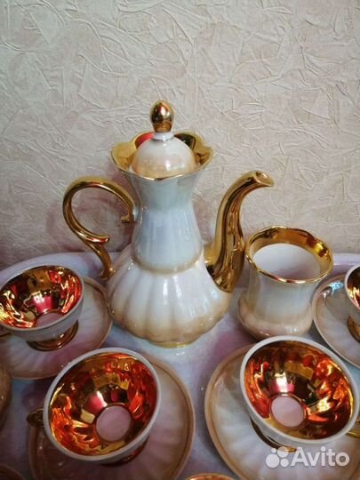 Сервиз кофейный с позолотой