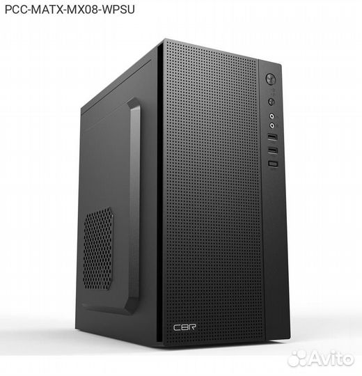 Корпус CBR MX08 Minitower Без бп чёрный, PCC-matx