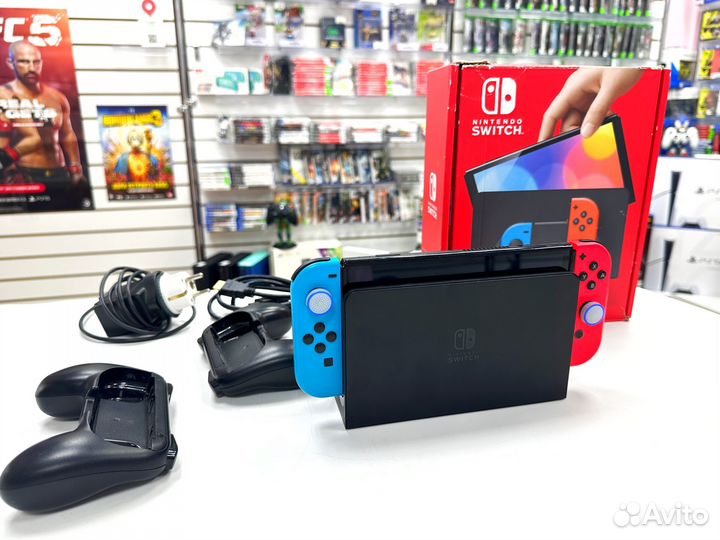 Nintendo Switch Oled Neon (64+128Gb) Б/У