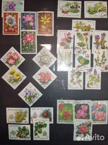 Почтовые марки 20ого века на тематику растений объявление продам