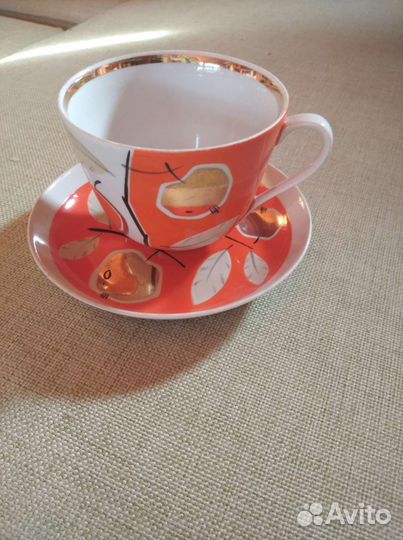 Чайная пара Золотое яблоко Дулево