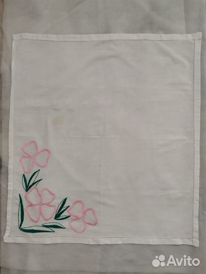 Салфетка вышитая гладью, СССР