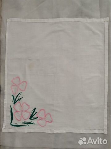 Салфетка вышитая гладью, СССР