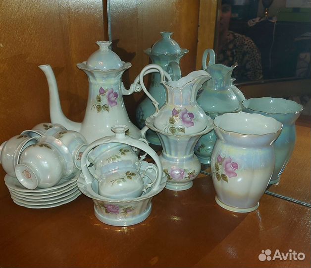 Чайный и кофейный сервизы фарфор СССР 32 пред