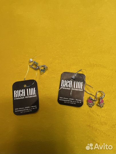 Серьги серебро