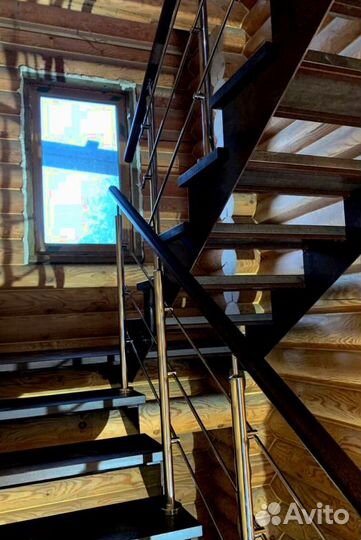 Перила деревянные с установкой