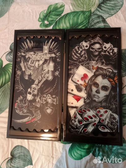 Нарды ручной работы со стеклом