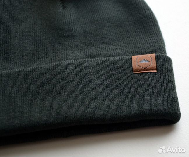 Шапка Merino Wool шерстяная темно-зеленая