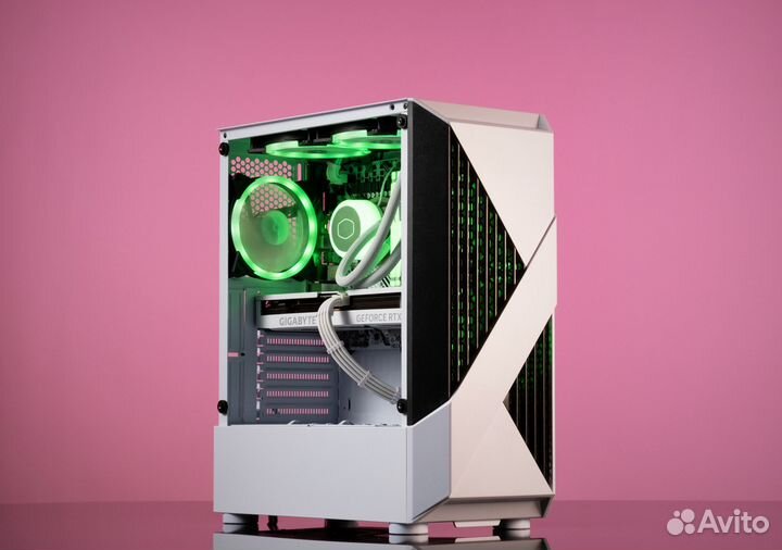 Игровой пк fear143 GTX 1660 Ti 6GB б.у. xeon E5-2660 V3 Evesky firerose F3-A white