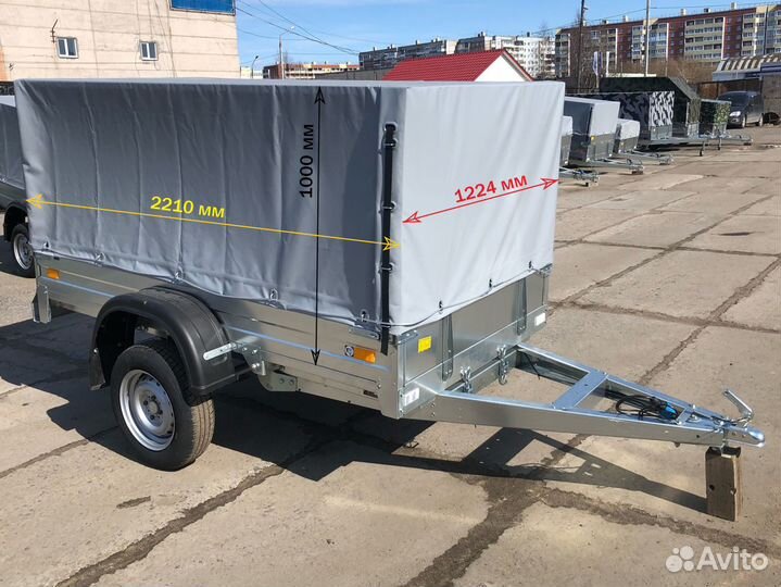 Прицеп сст 2,2х1,3 с тентом