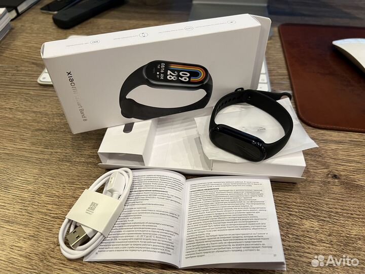Xiaomi Mi Band 8, Global + 3 пленки + доп. ремешок
