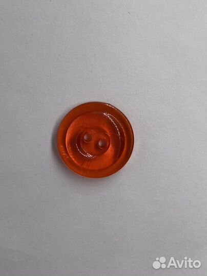 Пуговицы светло-красные прозрачные советские 20 мм