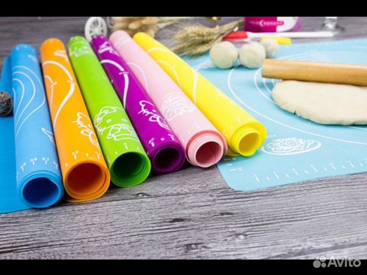 Силиконовый коврик для раскатки теста и выпечки